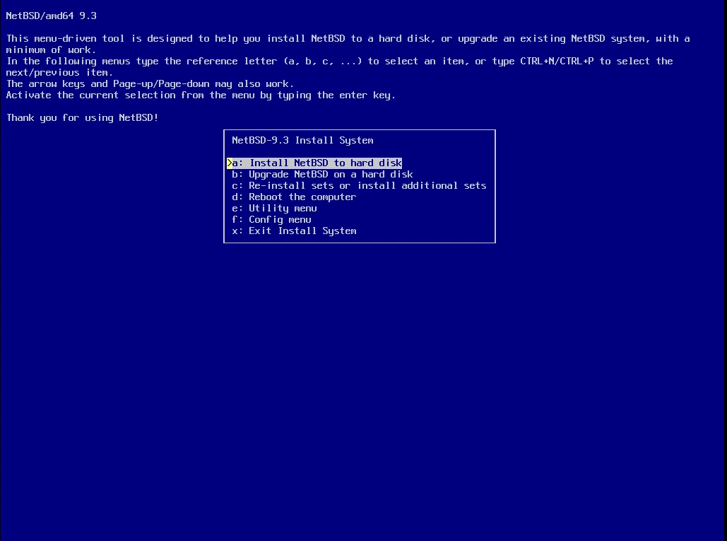 install NetBSD